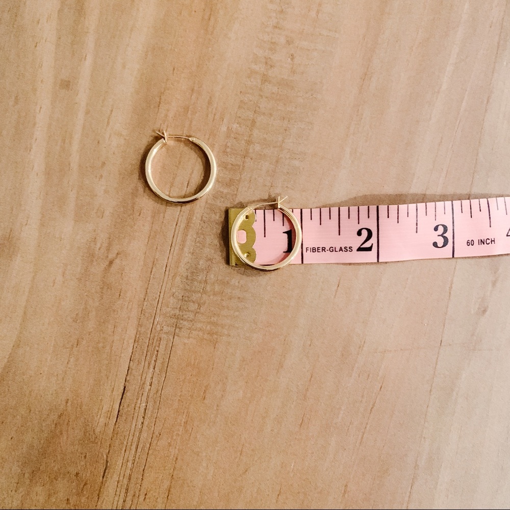New Gold Plated Hoop Earrings - Picture 3 of 3